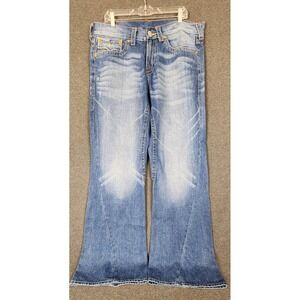 True Religion World Embroidered Rare Men‎ 38x33.5 Yuppie Distressed Denim Y2K